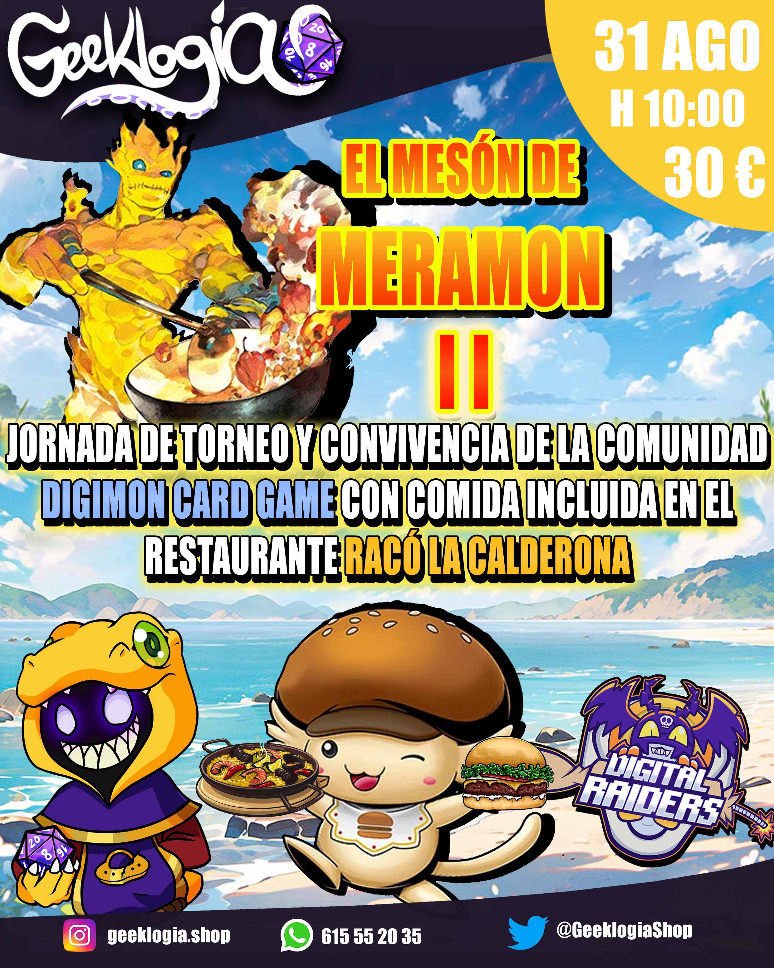DIGIMON - ENTRADA EL MESÓN DE MERAMON 2- EVENTO 31/08/2024