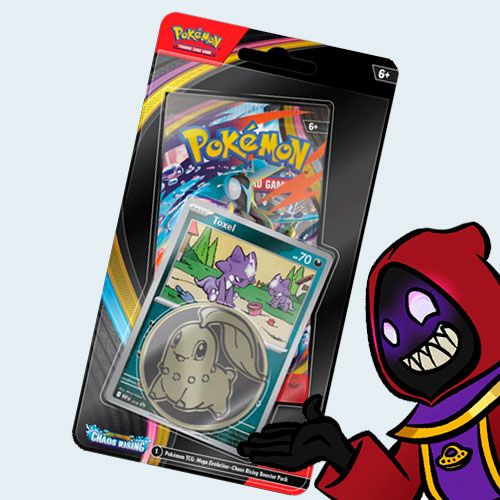 Pokémon JCC (Inglés): Blíster con Moneda Megaevolución: Chaos rising + Carta Promocional Toxel