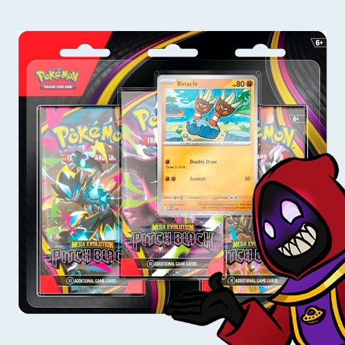 Pokémon JCC (Inglés): Blíster de 3 Sobres Megaevolución: Tinieblas Umbrías + Carta Promocional Binacle